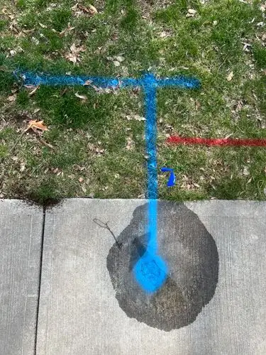 Utility lines marked, ready for work!
